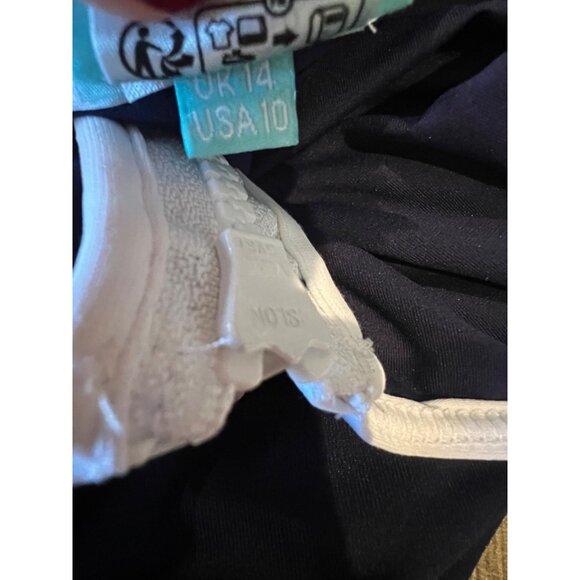 MELISSA ODABASH BELLINO NAVY/WHITE SWIMSUIT SIZE L - Picture 8 of 8